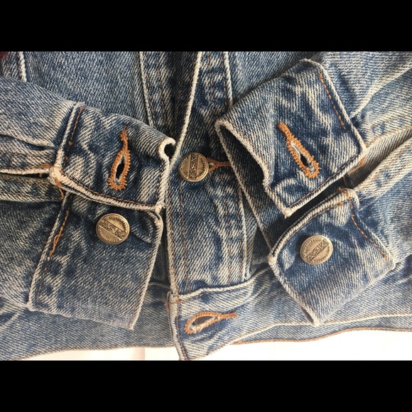 Vintage 80s rhinestone accented jean jacket size M - Picture 5 of 5